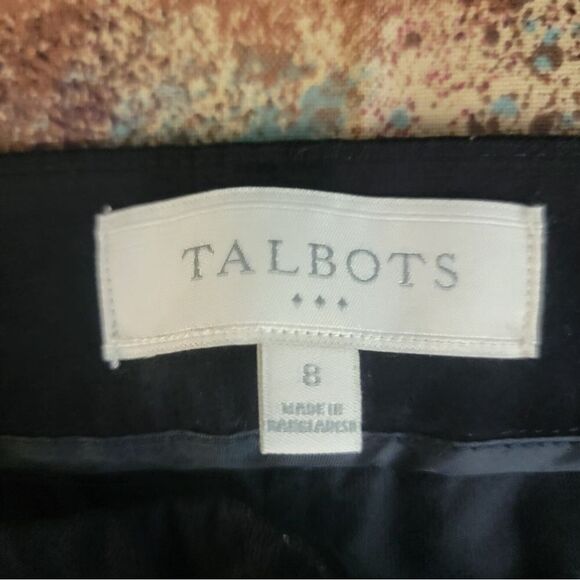 Talbots Classic Side Zip Stretch Cotton Ankle Pants Black Size 8 - Picture 6 of 14